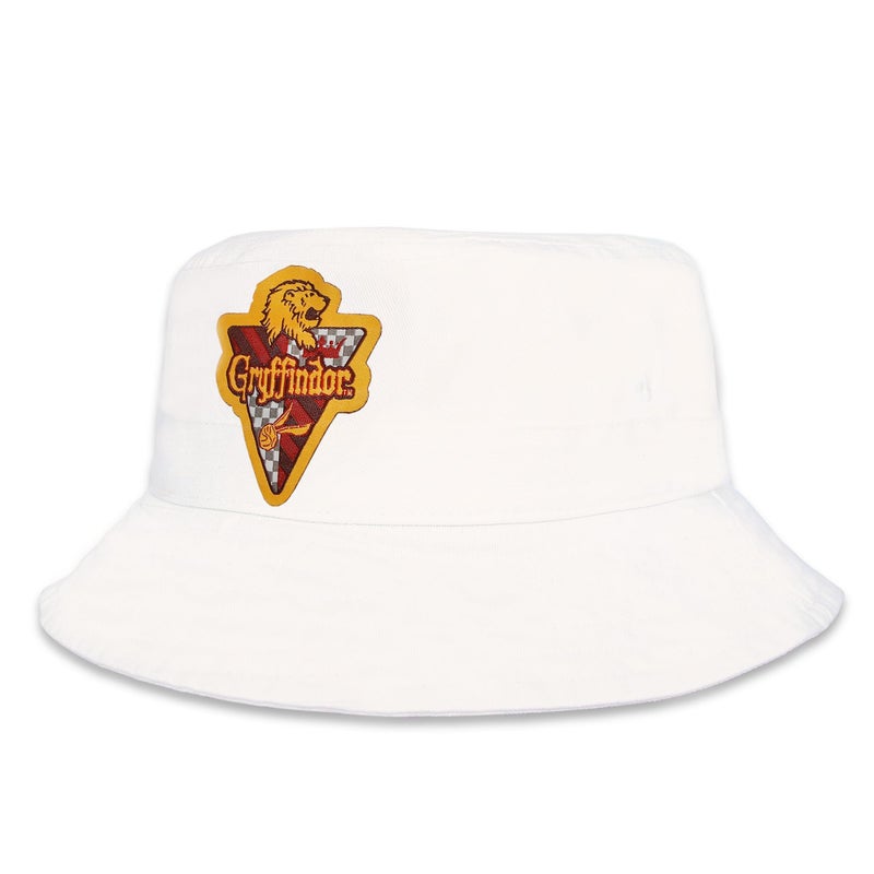 Harry Potter Bucket Hat for Kids, Boy and Girl Sun Hat Kid Ages 4-7 and Big Kids 7-14 Years 100% Cotton for Summer Teen Youth Beach Hat White Gryffindor - Image 2