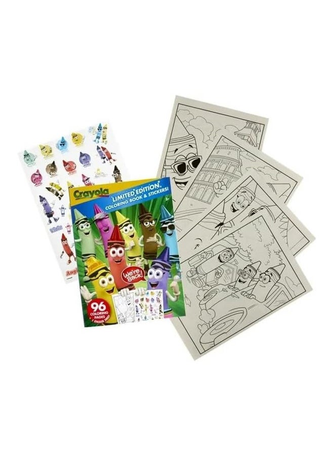 Crayola كتاب تلوين محدود الإصدار مكون من 96 صفحة مع أوراق ملصقات - Image 5