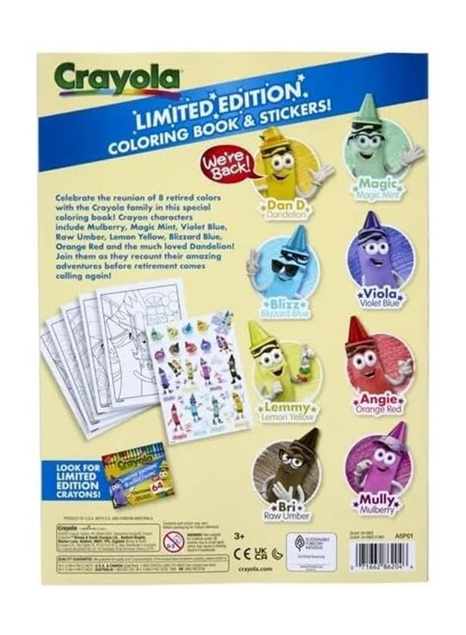 Crayola كتاب تلوين محدود الإصدار مكون من 96 صفحة مع أوراق ملصقات - Image 4