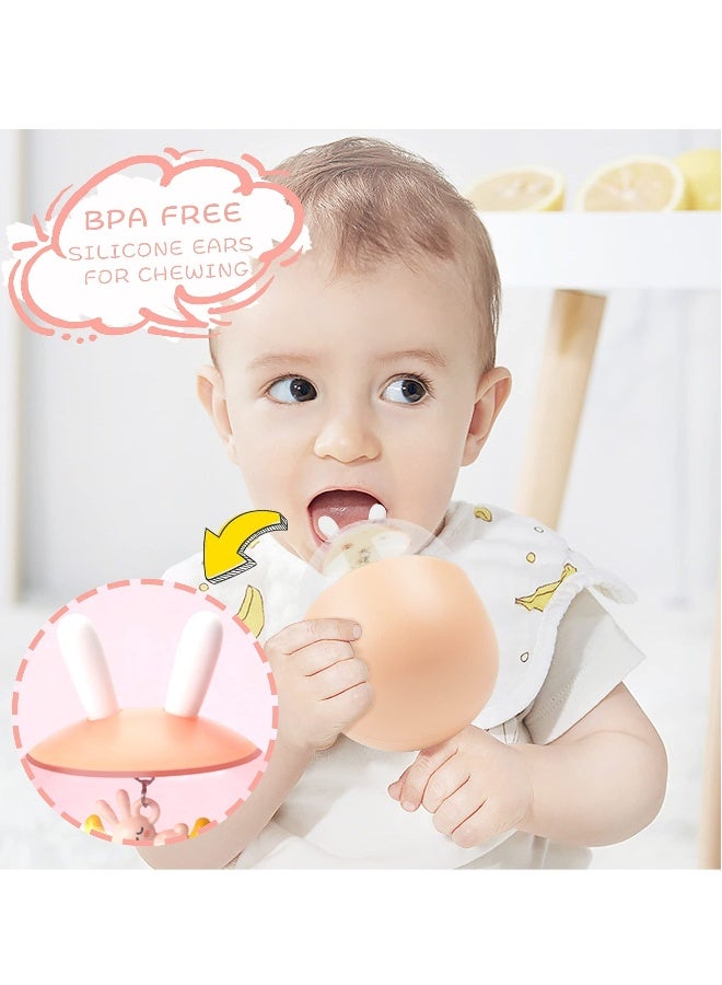 Baby Toys Wobblers, Enlightenment Toys Tumblers, Early Learning Toys, Newborn Gifts with Jingle and Silicone Ears for Baby, Kid, Toddler, girl(Pink) - Image 3