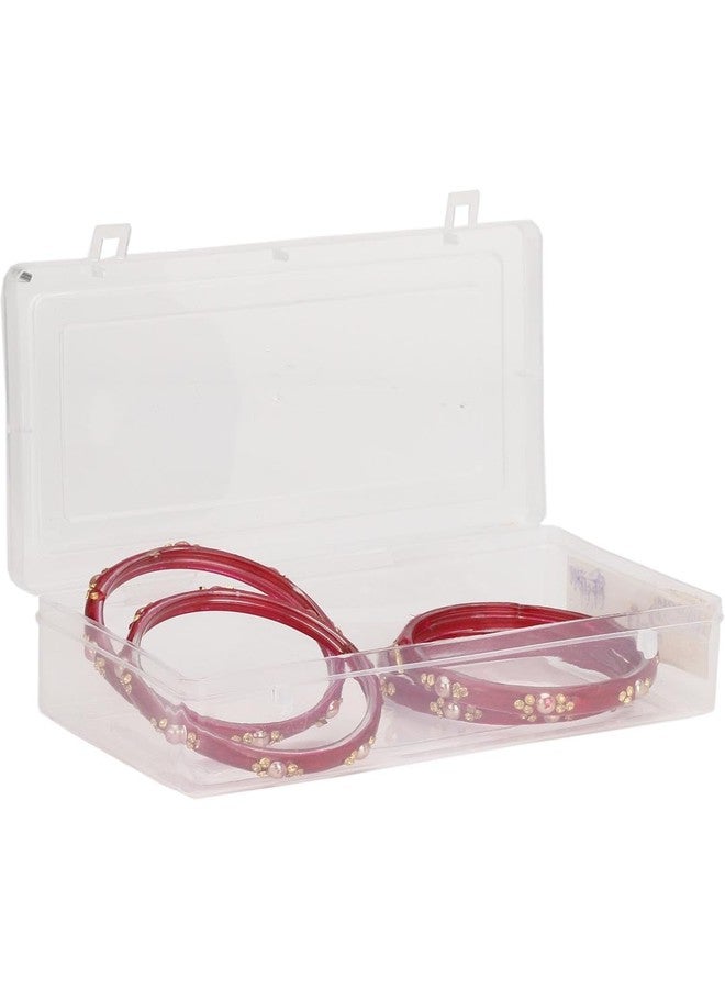 AFAST Stylish Red Glass Bangle Kada Set - Pack Of 4, Perfect For Bridal Functions & Wedding Parties - Image 2