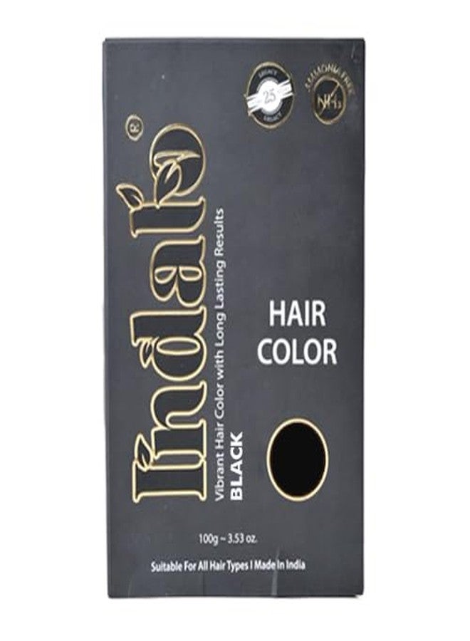 Indalo Ammonia-Free Vibrant Hair Color With Natural Ingredients & Long Lasting Result | Suitable for All Hair Types - 100 g Black - Image 1