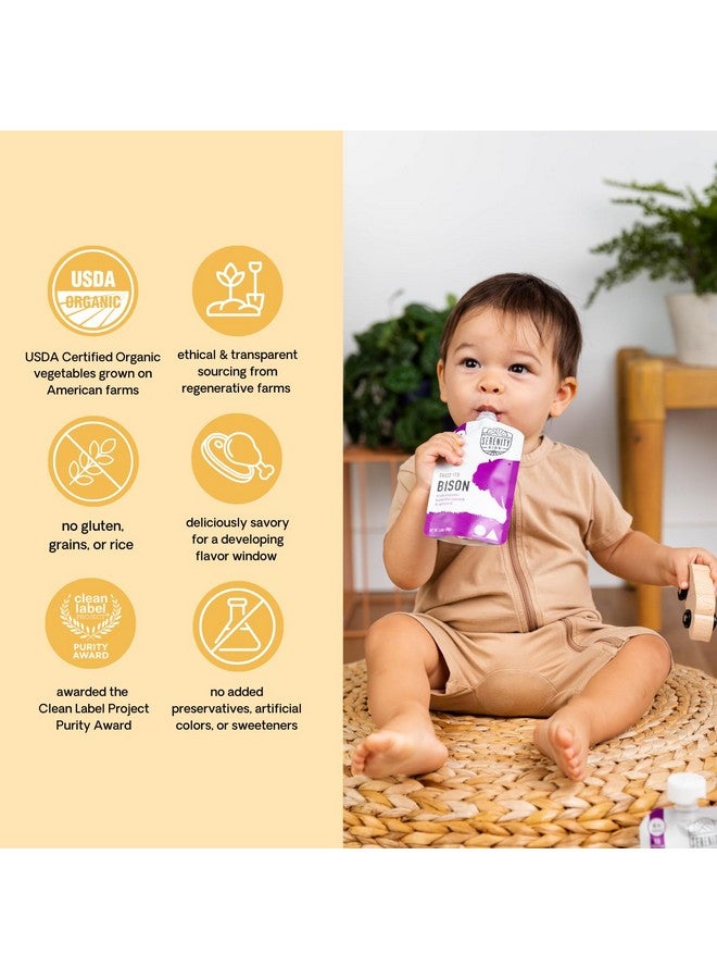 Serenity Kids Baby Food Pouches, Grass Fed Bison with Organic Kabocha Squash & Spinach, For 6+ Months, 3.5 Ounce Pouch (12 Count) - Image 5