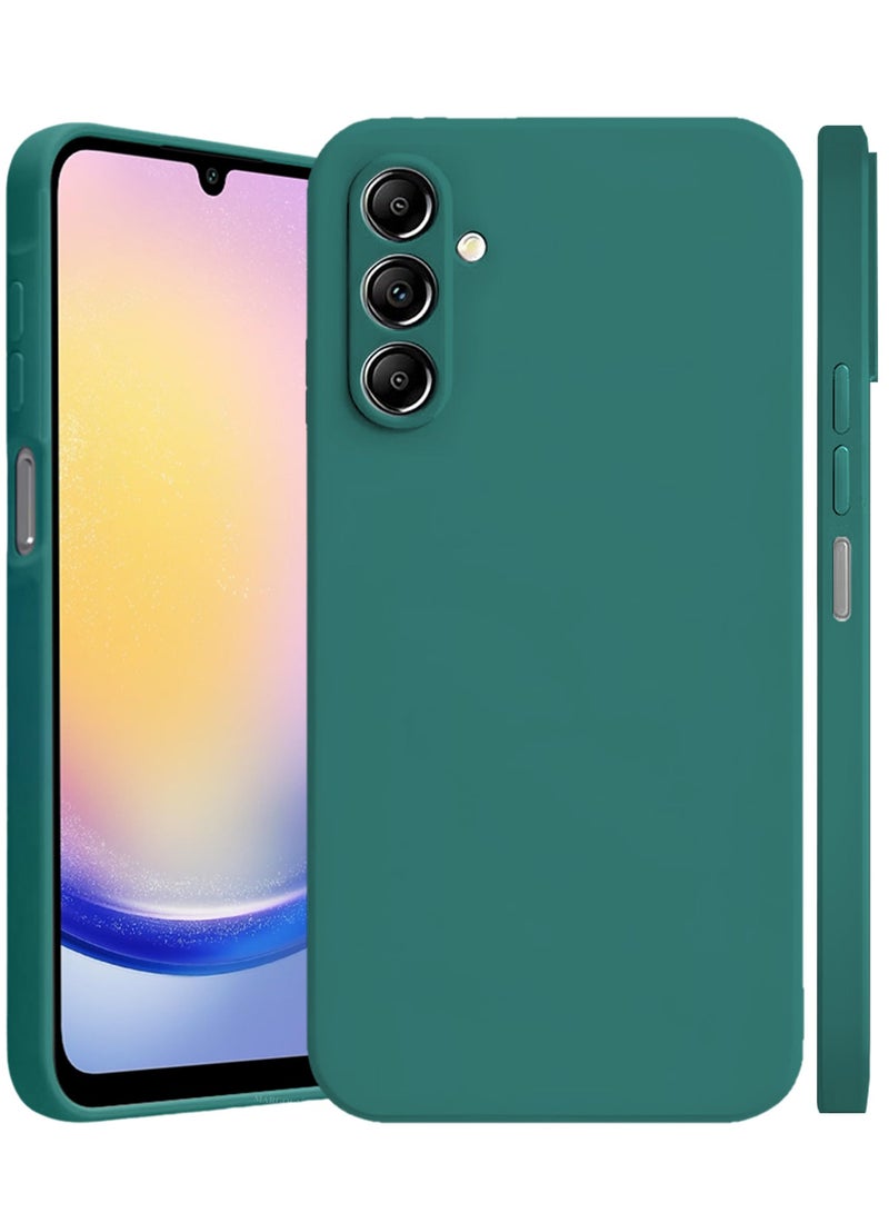 CATANES 2Packs Liquid Silicone Case for Samsung Galaxy A15 Protective Phone Case with Soft Anti-Scratch Microfiber Lining Utra Slim Drop Protection Phone Cover with 3D Screen Protector - Green - Image 2