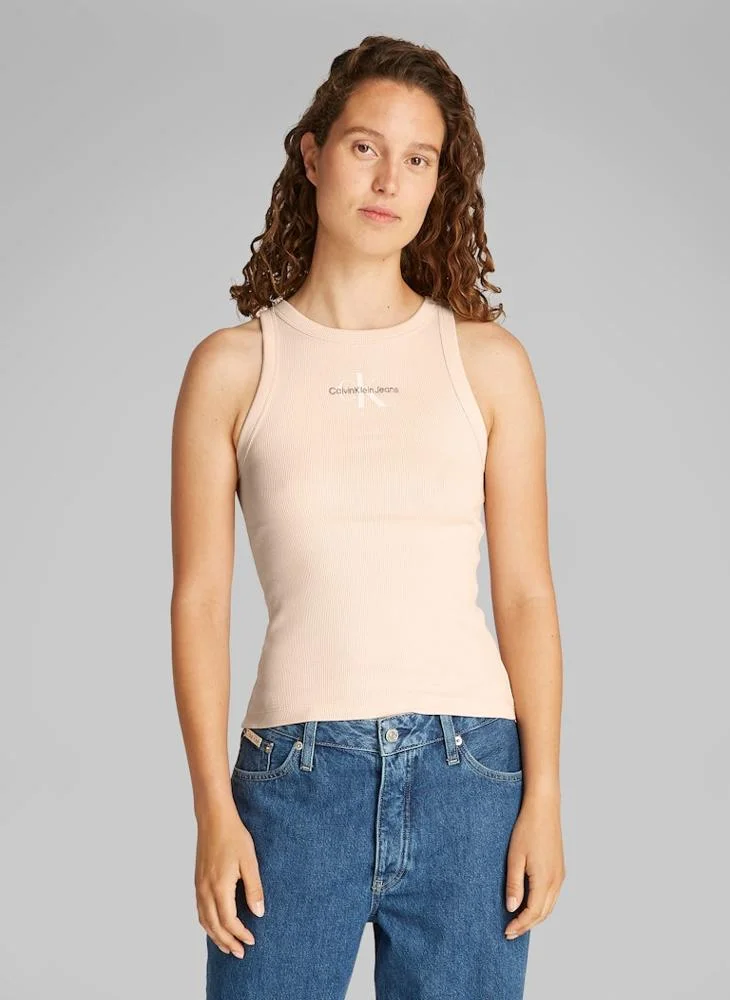 كالفن كلاين جينز Logo Ribbed Tank Top