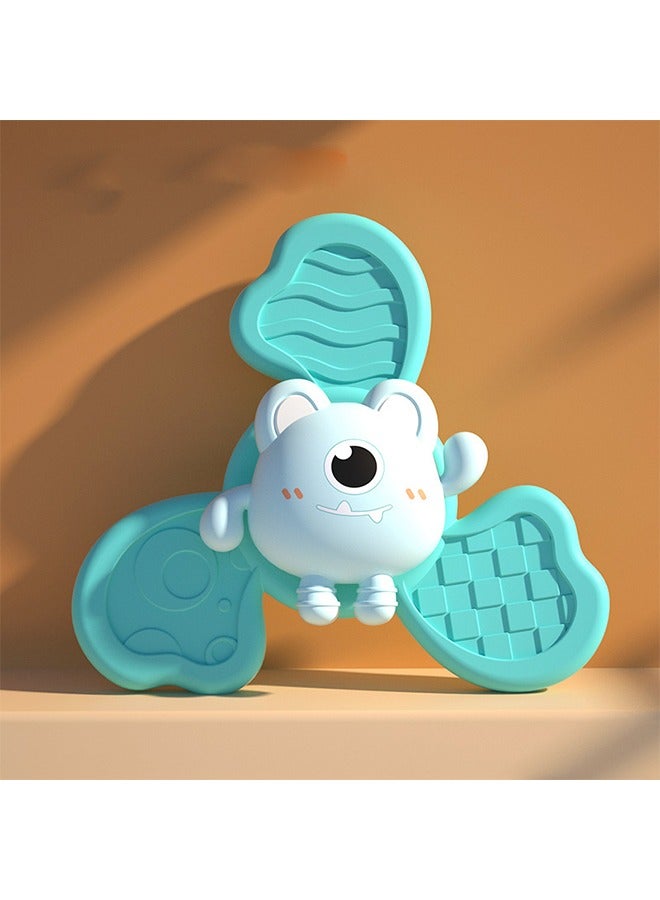 Travel Toys for Toddlers  Suction Cup Spinner Toys for Boy Girl Birthday Gift - Sensory Spinning Baby Bath Toys（Blue）  - Image 1
