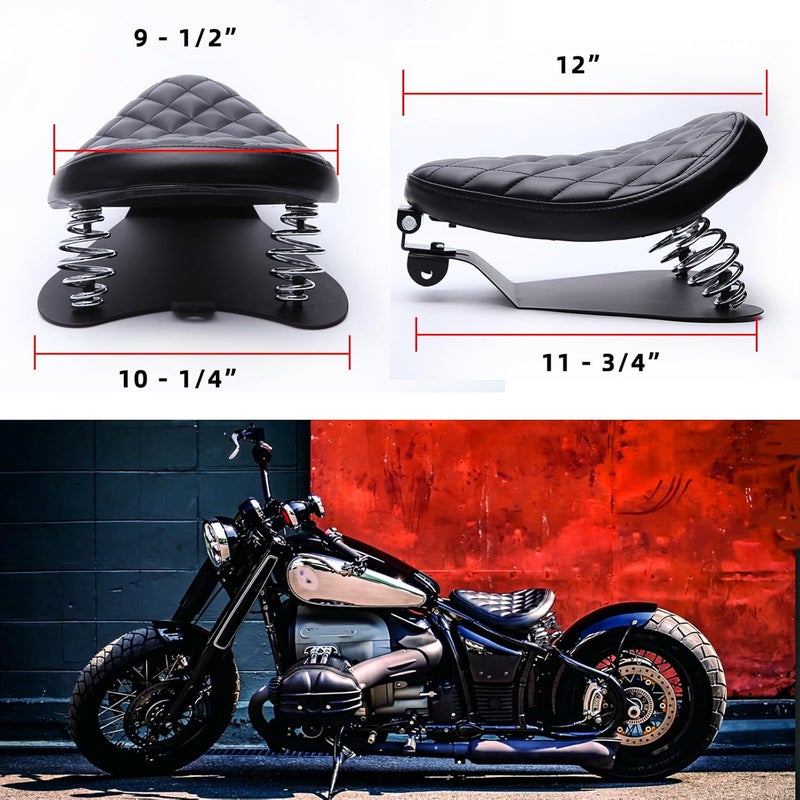 DREAMIZER Motorcycle Solo Seat Spring Base Plate Bracket Compatible With Bobber Chopper - Image 5