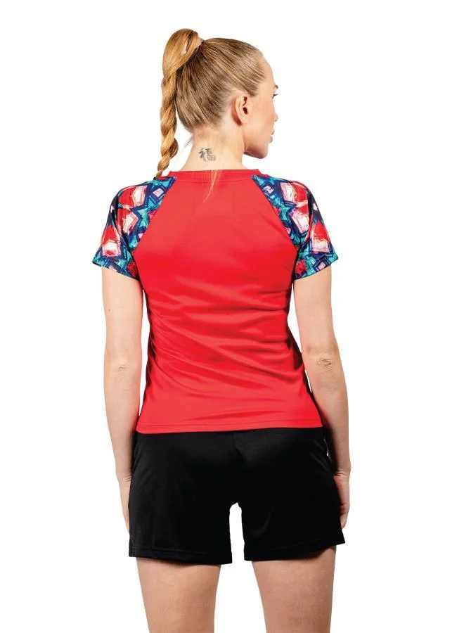 Zaecy Crimson Tide-Fiery Hues Women's Raglan Sleeve Top for Women | Best Price UAE