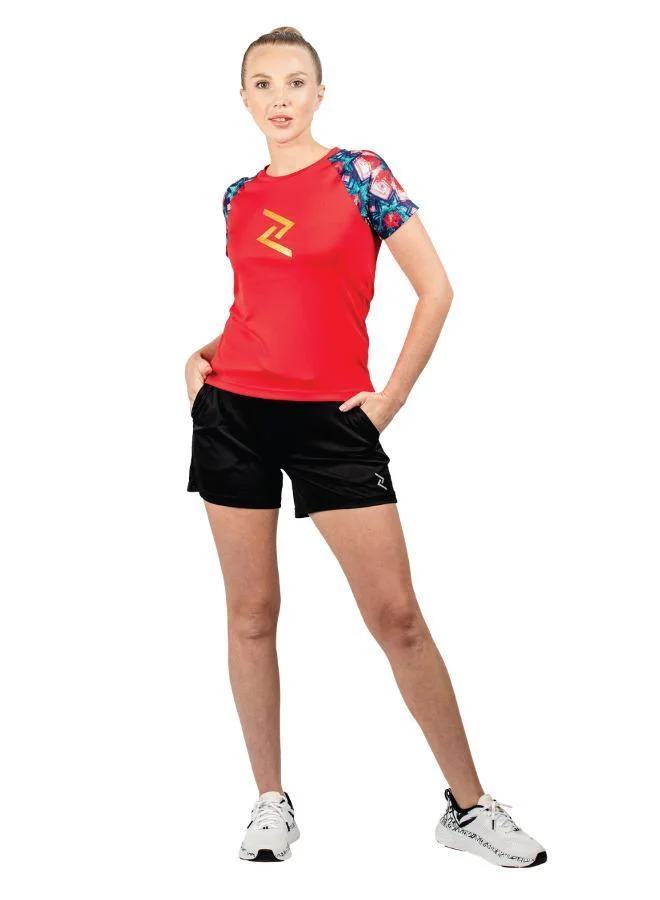 Zaecy Crimson Tide-Fiery Hues Women's Raglan Sleeve Top for Women | Best Price UAE