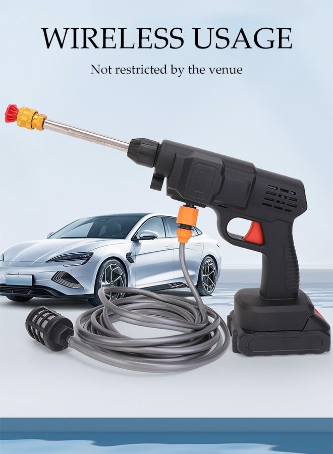 DUNISO Portable Electric Cordless Pressure Washer, Car Washer 3000 PSI, 48VF ​​Battery Powered Pressure Washer with 2 Batteries for Car, House, Floor, Plants, Garden - Image 4