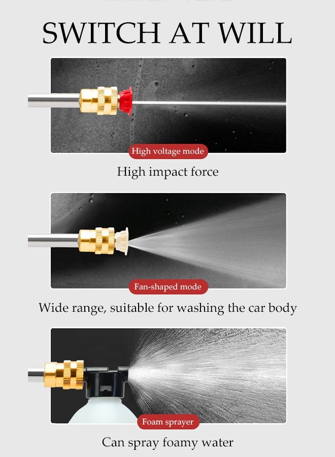 DUNISO Portable Electric Cordless Pressure Washer, Car Washer 3000 PSI, 48VF ​​Battery Powered Pressure Washer with 2 Batteries for Car, House, Floor, Plants, Garden - Image 5