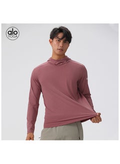 alo alo autumn nylon men's outdoor lightweight breathable casual sports long sleeve t-shirt quick-drying top hooded sweatshirt  - Image 2