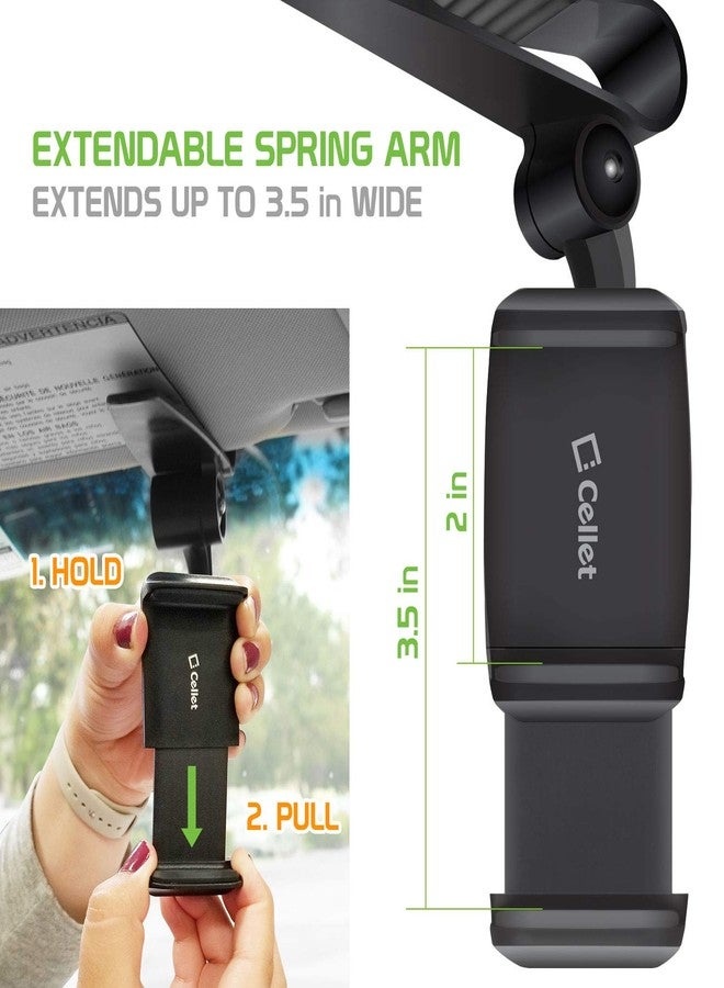 Cellet Adjustable Sun Visor Phone Mount with 360-Degree Rotation Compatible with iPhone 15 Pro Max Plus, iPhone 14 Pro Max Plus, Google Pixel 8 Pro and More - Image 4