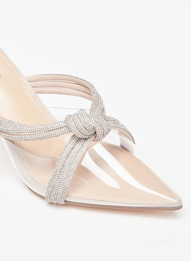 سيليست Women's Embellished Mules with Stiletto Heels