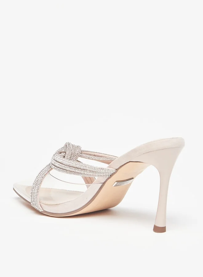 سيليست Women's Embellished Mules with Stiletto Heels