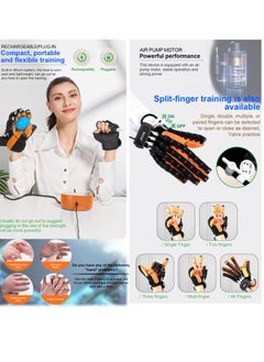Generic Rehability Robot Gloves Hand Stroke Recovery Equipment Hand Dysfunction Patient Training Device Stroke Hemiplegia Finger Orthosis for Long Term Relief Finger Cramps ﻿  - Image 5