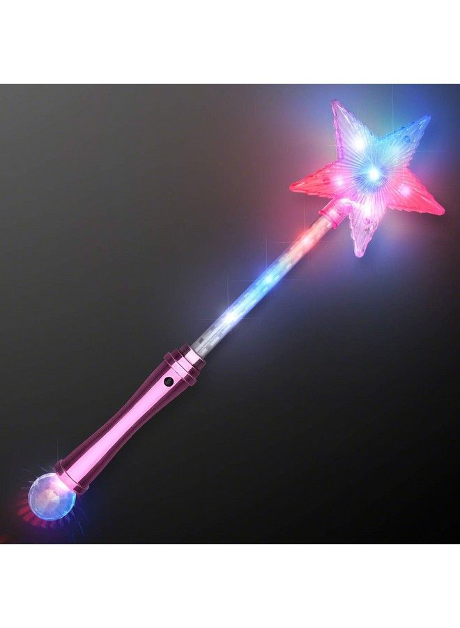 FlashingBlinkyLights Pink Super Star Princess Led Light Up Magic Wand For Kids - Image 2
