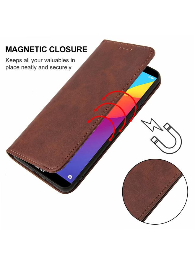 erorex Case For Huawei Y7 2018 Magnetic Closure Leather Phone Case - Image 5