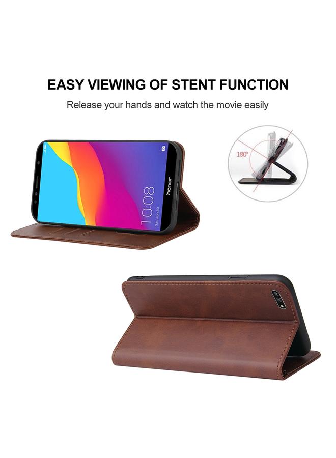erorex Case For Huawei Y7 2018 Magnetic Closure Leather Phone Case - Image 4