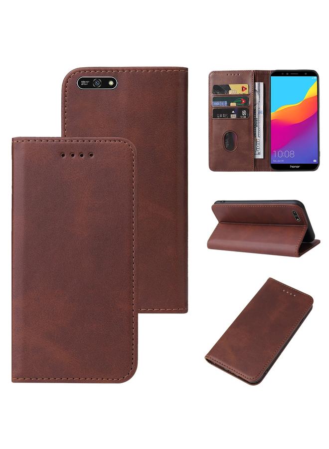erorex Case For Huawei Y7 2018 Magnetic Closure Leather Phone Case - Image 1