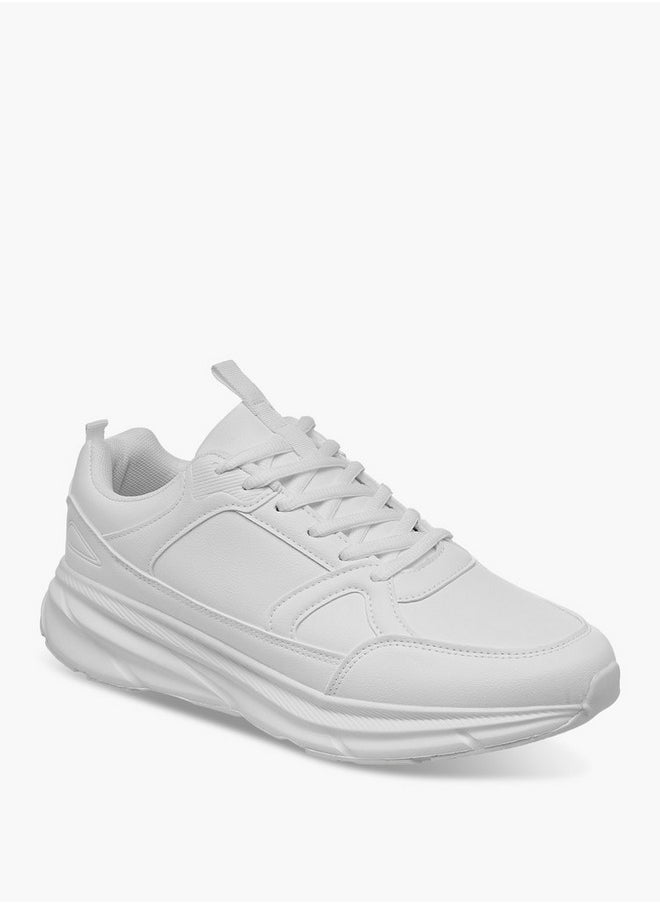 LBL by Shoexpress Men's Panelled Sneakers with Lace-Up Closure  - Image 2