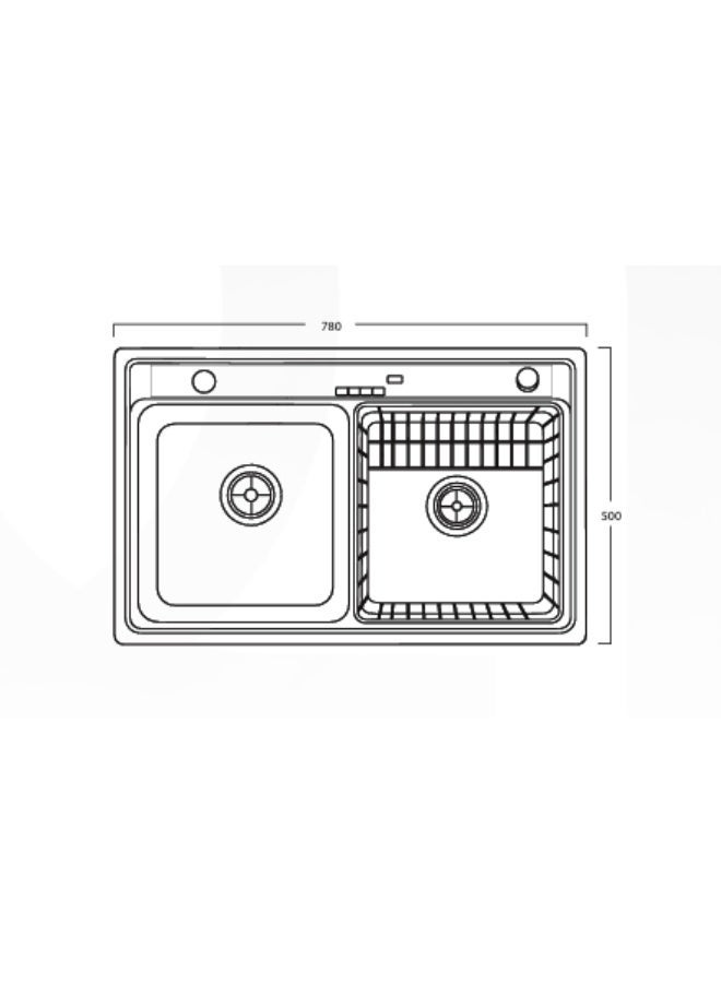 2PQ Premium Smart Sink System 78×50×23 cm with Multifunction Faucet & Accessories – Stainless Steel 304 - Image 4