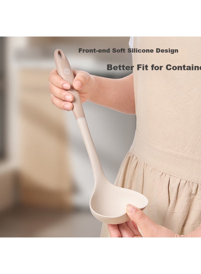 JD.com Jd Original Soup Ladle Silicone Spoon Dual Color Household Kitchen Heat-resistant [larger And Deeper] Anti-scalding - Image 2