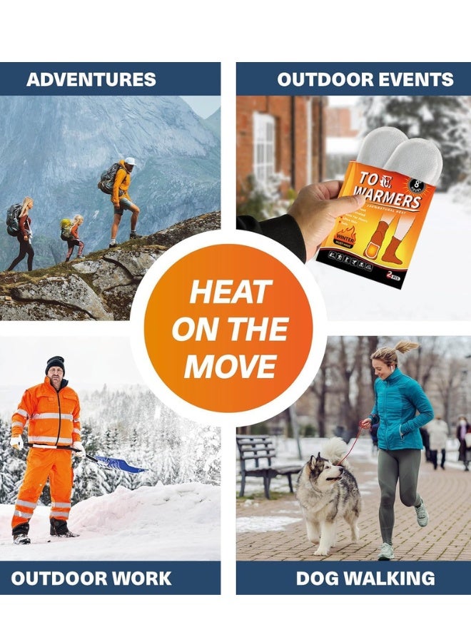 Hand & Foot Warmers-Disposable Heat Pad,Hot Hands Hand Warmers, Long Lasting Safe Natural Odorless Air Activated Warmers,Perfect for Camping,Outdoor Skiing,Travel - Image 2