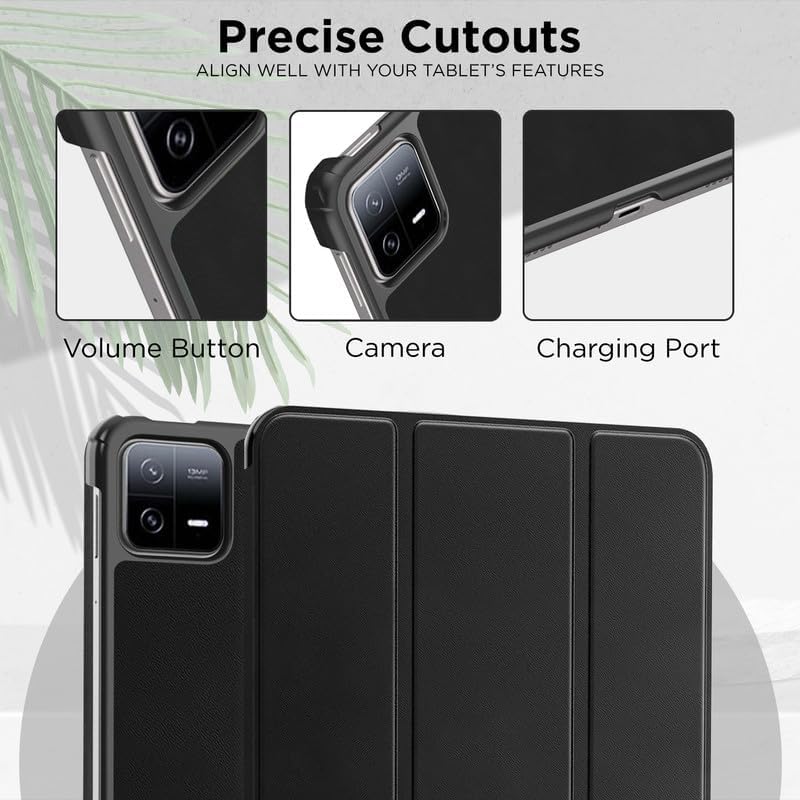 ProElite Cover for Xiaomi Mi Pad 6 Cover Case, Trifold Flip Case for Xiaomi Mi Pad 6 11 inch, Support Auto Sleep Wake, Black - Image 2