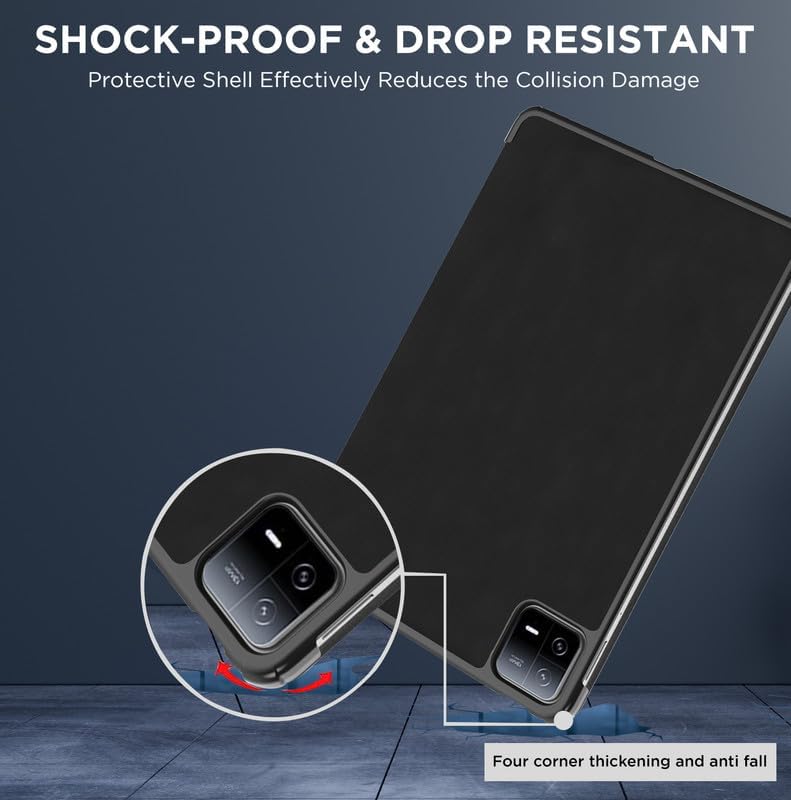 ProElite Cover for Xiaomi Mi Pad 6 Cover Case, Trifold Flip Case for Xiaomi Mi Pad 6 11 inch, Support Auto Sleep Wake, Black - Image 4