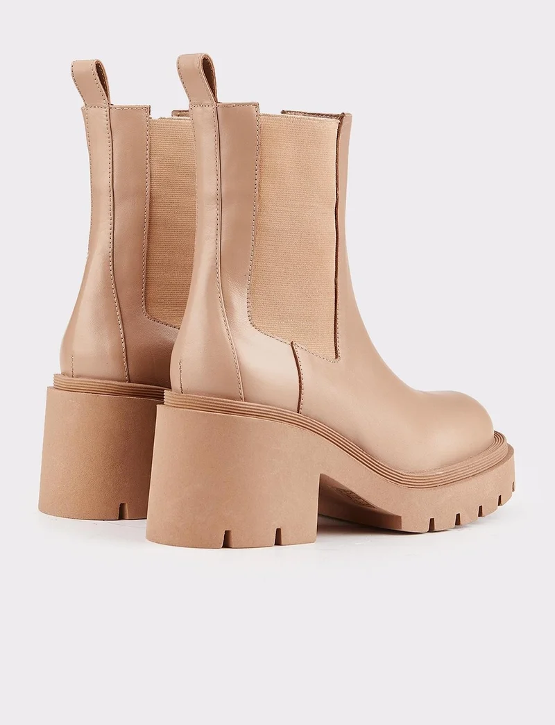 Cabani Leather Light Tpu Sole Tan Women's Daily Boots