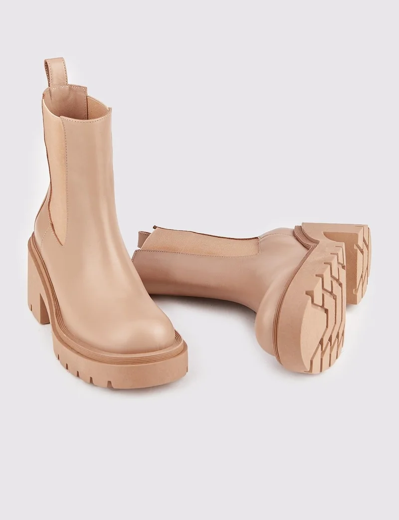 Cabani Leather Light Tpu Sole Tan Women's Daily Boots