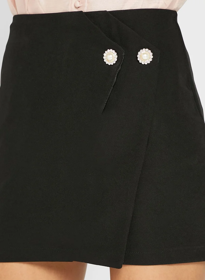 ELLA Side Pleat Mini Skirt