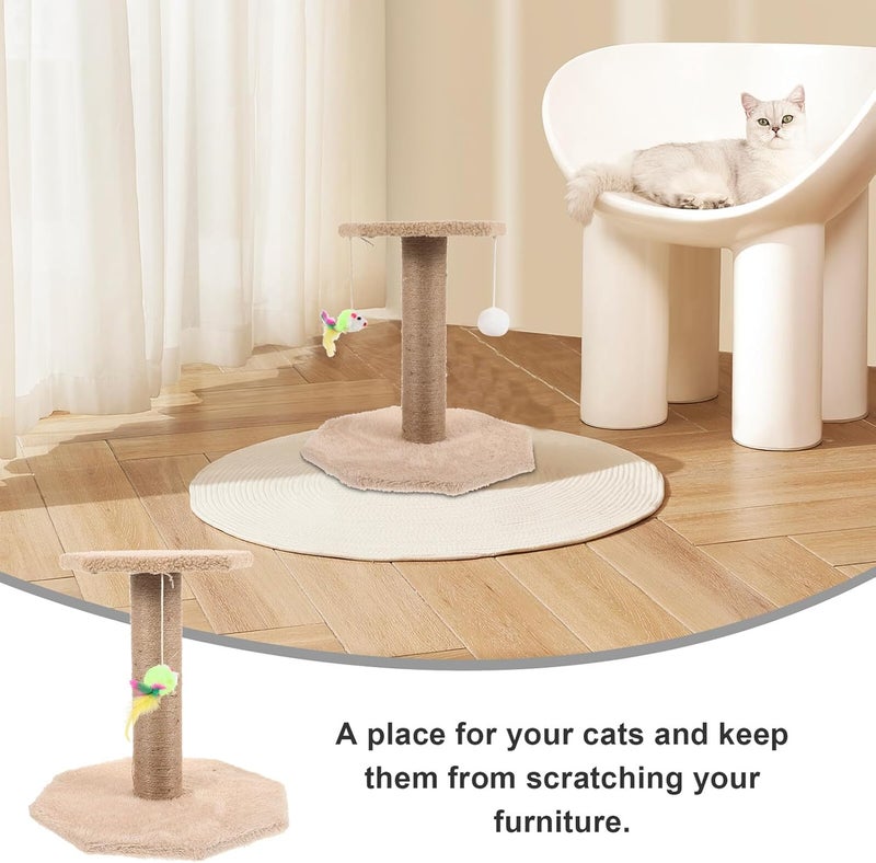 OUNONA Kitten Scratching Post and Cat Climbing Tower Sturdy Sisal Pole Indoor Vertical Scratcher for Small Cats and Kittens - Image 3