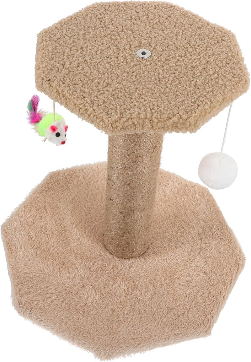OUNONA Kitten Scratching Post and Cat Climbing Tower Sturdy Sisal Pole Indoor Vertical Scratcher for Small Cats and Kittens - Image 1