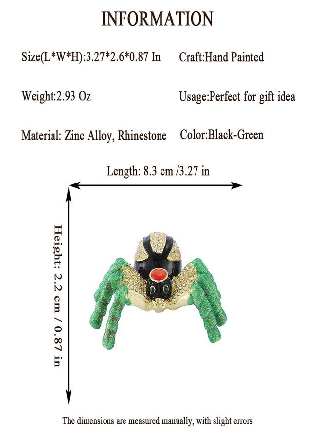 QIFU Cute Small Black Spider Style Hand Painted Enamel Trinket Box, Unique Gift for Family - Image 3