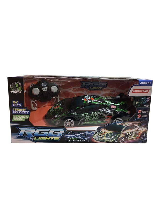 1:14 Scale Rgb Light R/C Car With 5 Light Functions And 5 Music Sounds  With 7.4V Lithium Rechargeable Battery - Lamborghini  - Image 1