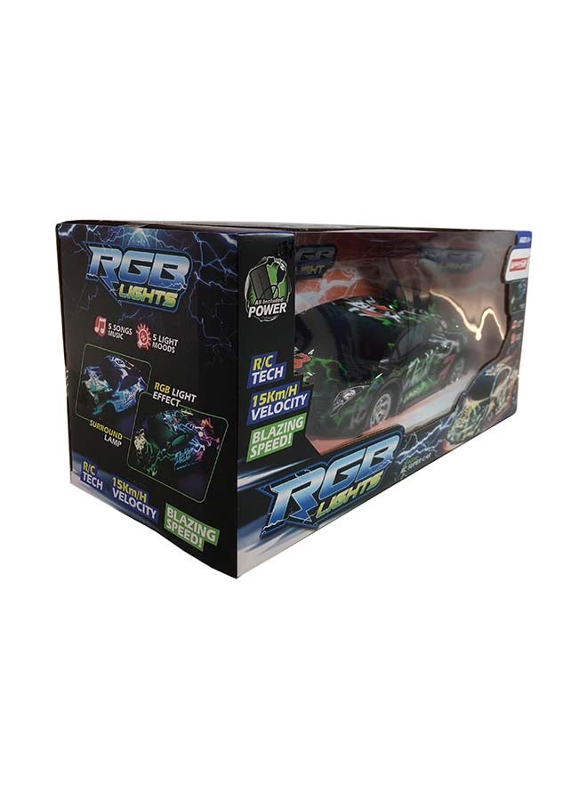 1:14 Scale Rgb Light R/C Car With 5 Light Functions And 5 Music Sounds  With 7.4V Lithium Rechargeable Battery - Lamborghini  - Image 2