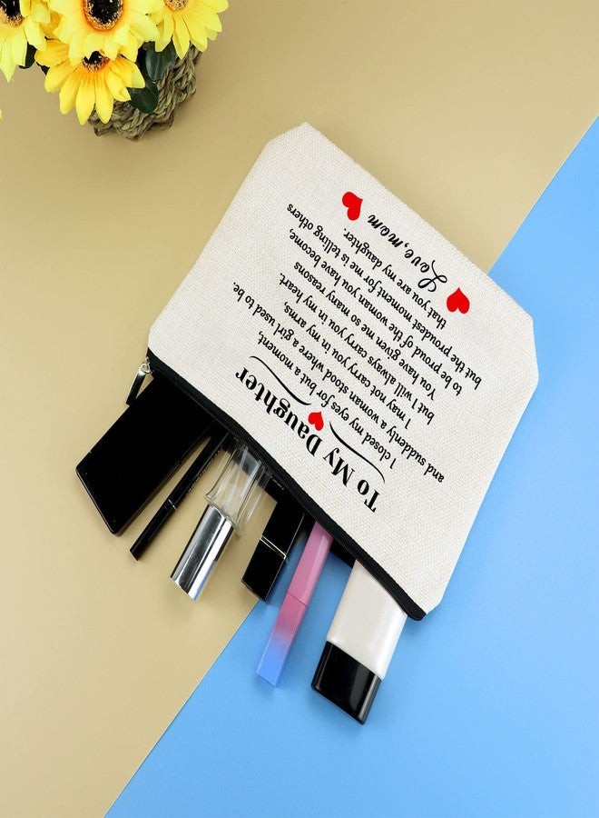 Mikela Daughter Gift from Mom to My Daughter Makeup Cosmetic Bag Christmas Birthday Graduation Gift for Daughter Wedding Gift Adult Daughter Gift Travel Toiletry Bag Daughter Bridal Shower Gift Make Up Pouch - Image 4