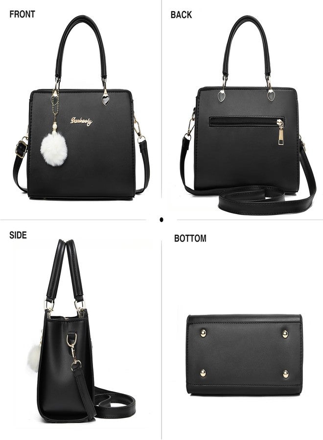 Xiaoyu Fashion Purses and Handbags for Women Ladies Small Crossbody bag Top Handle Satchel Shoulder Bags Totes (Black) - Image 5