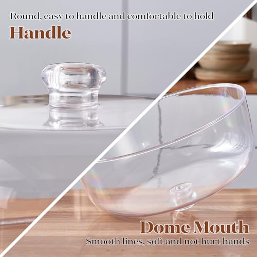 CozyState 11-inch Plastic Acrylic Cake Dome Cover, Suitable for Cake Stand Plates Transparent Cake Cover(Transparent Handle) - Image 3