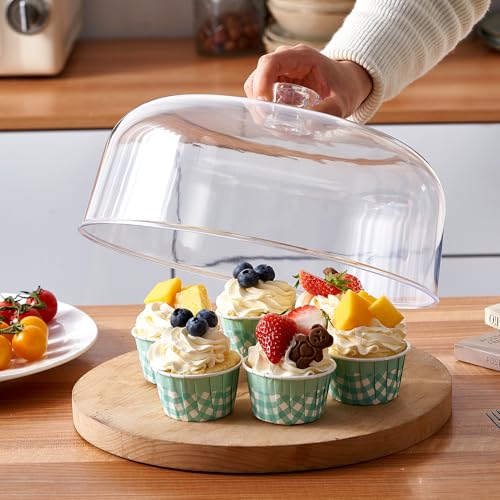 CozyState 11-inch Plastic Acrylic Cake Dome Cover, Suitable for Cake Stand Plates Transparent Cake Cover(Transparent Handle) - Image 5