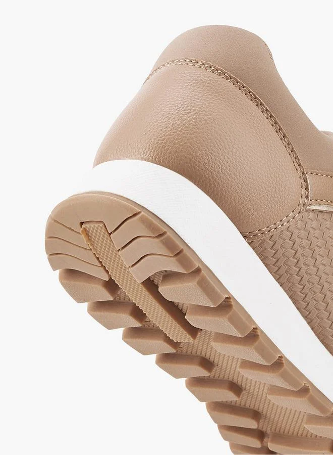 Flora Bella By Shoexpress NUDE Flora Bella Panelled Lace-Up Sneakers for Women | Best Price UAE