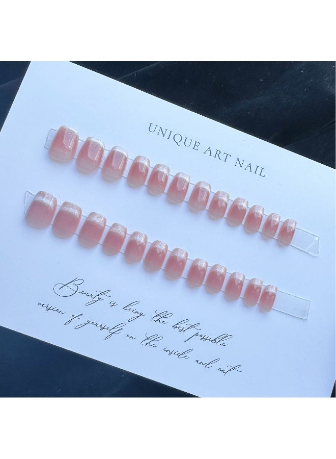 MiMi & BeiBei 24Pcs Press on Nails, False Nails, Fake Nails Set for Women Girls Nail Art Accessories, Press on Nail with Glue Stickers for Easy Apply, Stick on Fingernails Set - Image 2