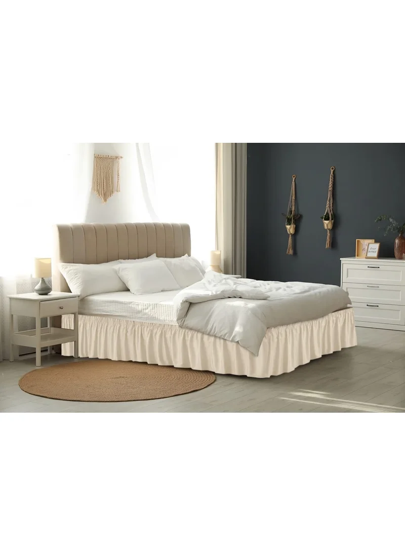 Karsu Home Karsuhome Bed Base Ruffle / Bed Base Skirt Single