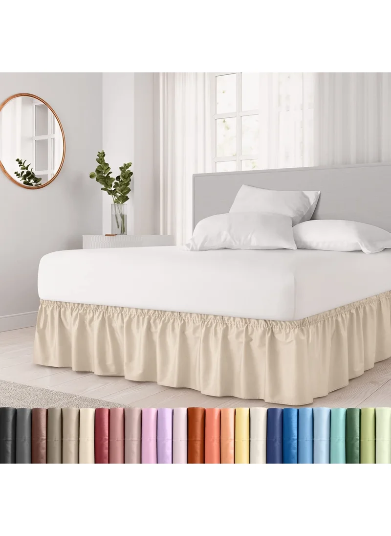 Karsu Home Karsuhome Bed Base Ruffle / Bed Base Skirt Single