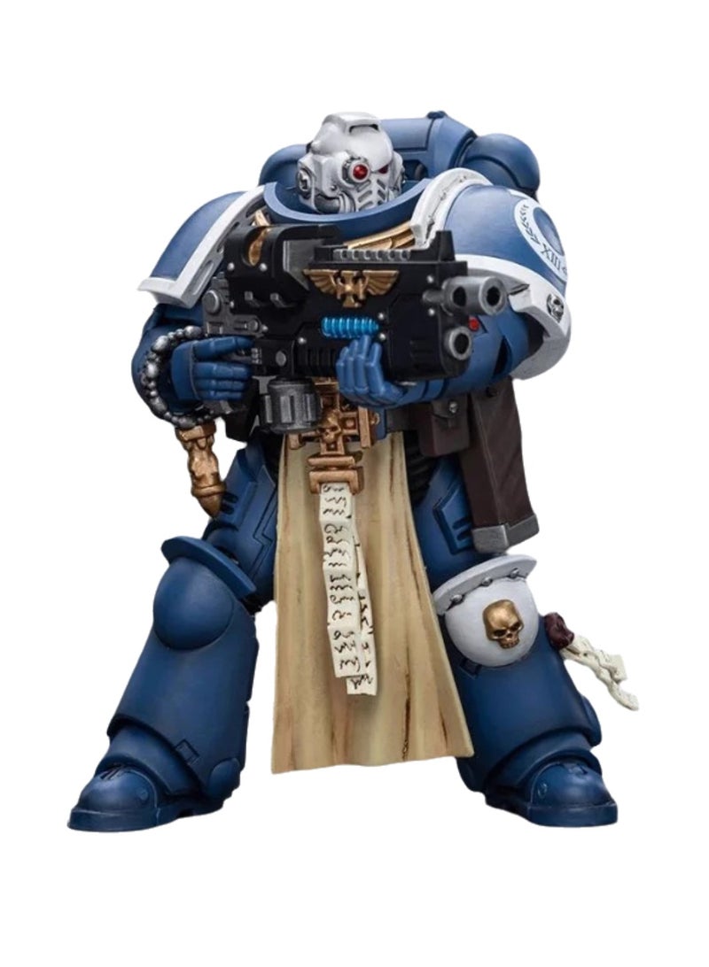 JOYTOY Warhammer 40,000 Action Figure, Ultramarine Veteran with Composite Plasma Gun, 4.7-inch 1/18 Warhammer 40K Series Model, Unisex, Adult, New Year Festival, Birthday Gift, Suitable for Children 15 Years Old and Above