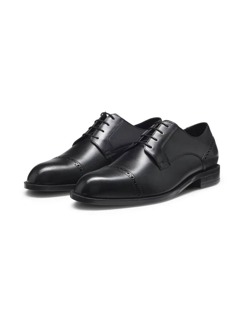 BOSS Leather Derby shoes with brogue details
