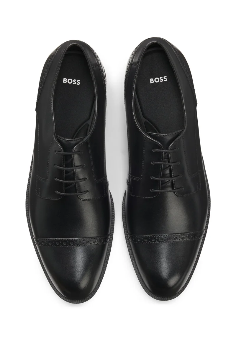 BOSS Leather Derby shoes with brogue details
