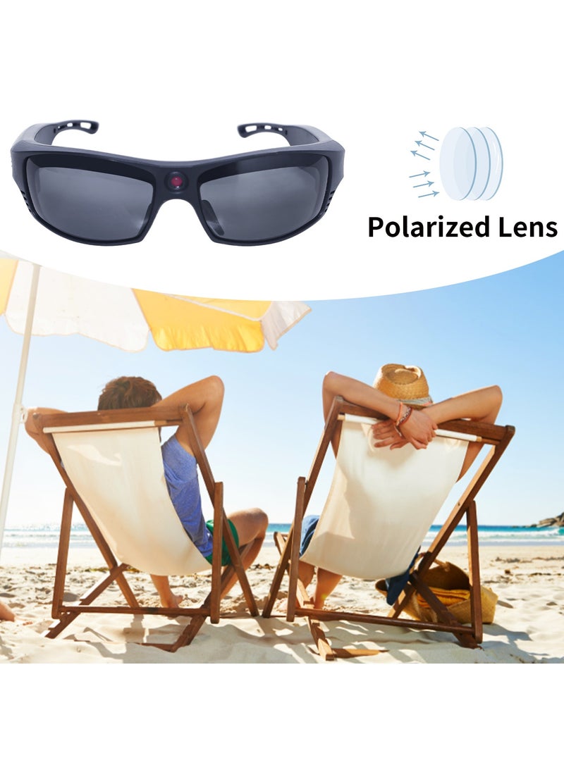 Generic 1080P Mini Camera Video Glasses, Recording Sport Sunglasses With Wireless BT5.0 Speakers Call Action Camera Music Smart Glasses  - Image 4